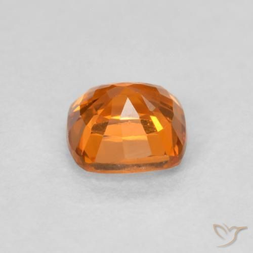 Safira Laranja Médio Natural 0.65ct, Almofada, VS