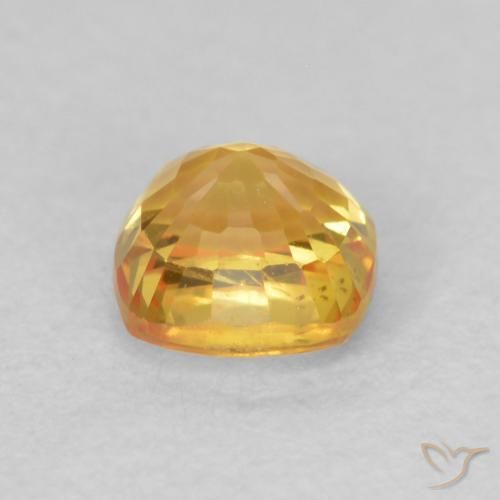 Safira ouro brilhante Natural 0.63ct, Almofada, VS