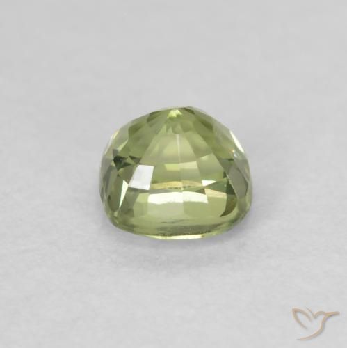 Safira Luz verde Natural 0.55ct, Almofada, VS