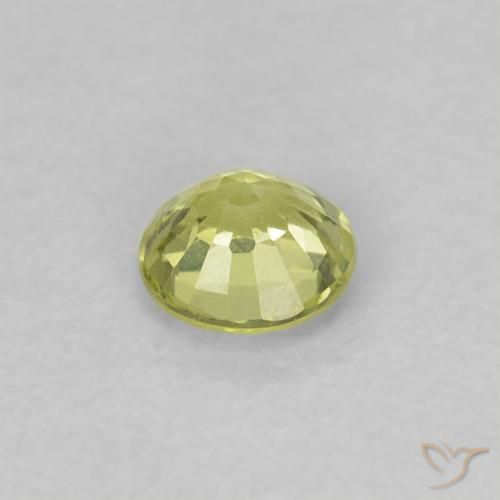 Safira amarelo médio Natural 0.33ct, Redondo, VVS-VS