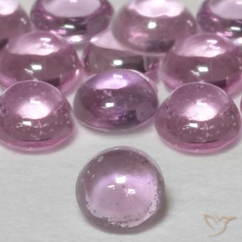 0.07ct Natural Roxo Real Claro Rosa Safira, Redondo, Transparente