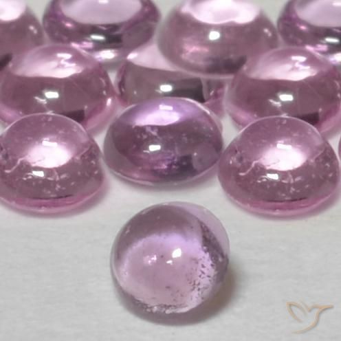 Safira Roxo Real Claro Rosa Natural 0.07ct, Redondo, Transparente