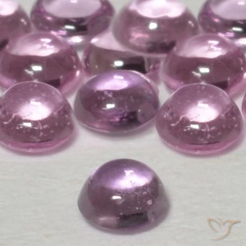 Safira Roxo Real Claro Rosa Natural 0.07ct, Redondo, Transparente