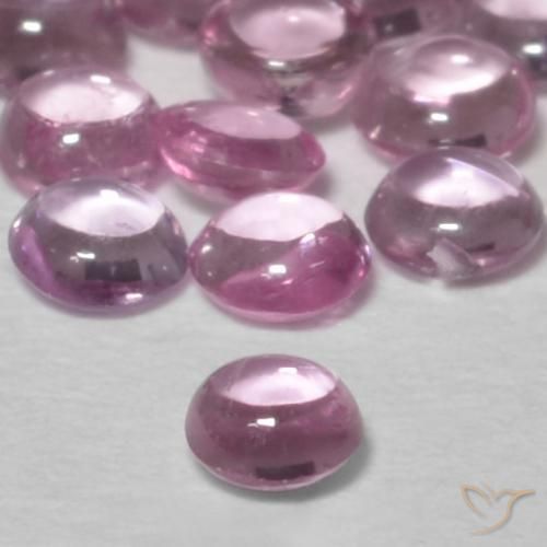 Safira Luz rosa Natural 0.08ct, Redondo, Transparente