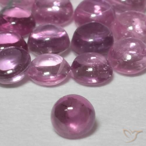 Safira roxo médio Natural 0.10ct, Redondo, Transparente