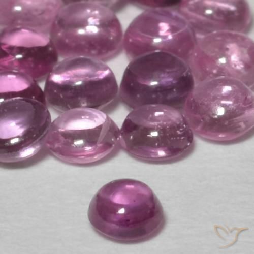Safira roxo médio Natural 0.10ct, Redondo, Transparente