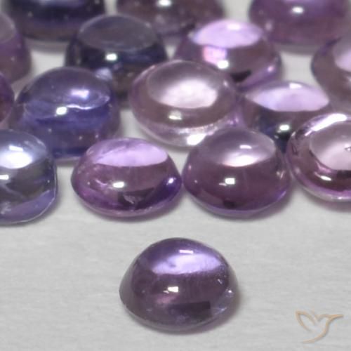 Safira Violeta médio Natural 0.11ct, Redondo, Transparente