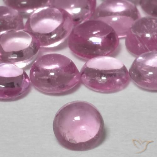 0.09ct Natural Luz rosa Safira, Redondo, Transparente