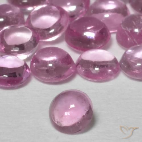 Safira Luz rosa Natural 0.09ct, Redondo, Transparente