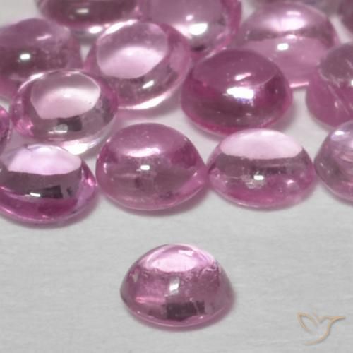 Safira Luz rosa Natural 0.09ct, Redondo, Transparente