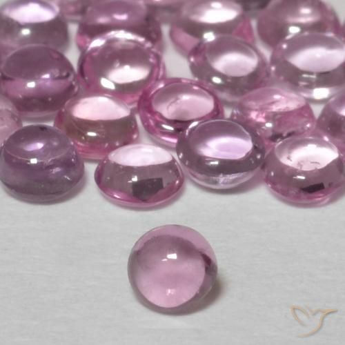 0.11ct Natural Roxo Real Claro Rosa Safira, Redondo, Transparente