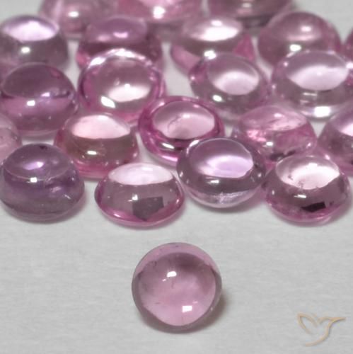 Safira Roxo Real Claro Rosa Natural 0.11ct, Redondo, Transparente