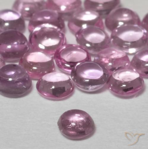 Safira Roxo Real Claro Rosa Natural 0.11ct, Redondo, Transparente