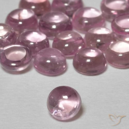 Safira Rosa Chiclete Claro Natural 0.30ct, Redondo, Transparente