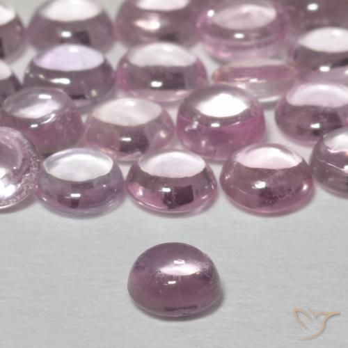 Safira Rosa Lavanda Natural 0.27ct, Redondo, Transparente