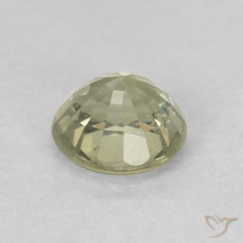 Safira Luz amarela Natural 0.49ct, Redondo, VS