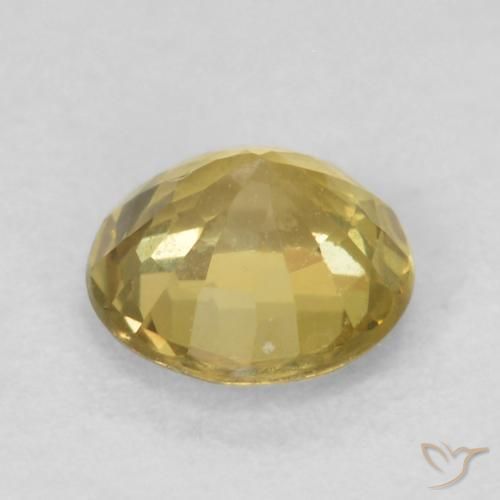 Safira Luz amarela Natural 0.48ct, Redondo, VVS-VS