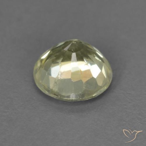 Safira Luz amarela Natural 0.40ct, Redondo, VVS-VS