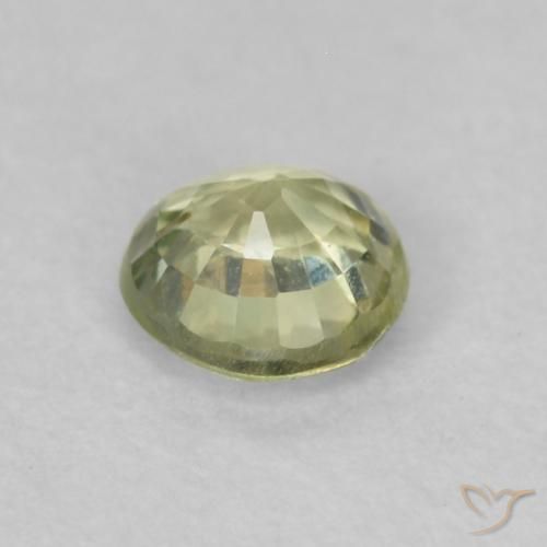 Safira Luz amarela Natural 0.39ct, Redondo, VS