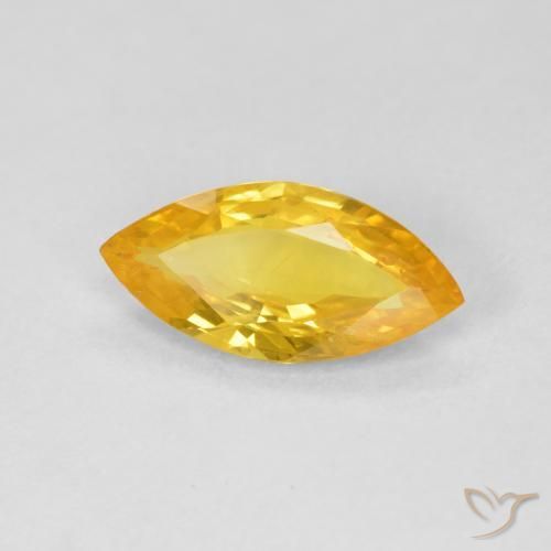 Safira Laranja Dourada Natural 1.79ct, Marquesa, VS-SI