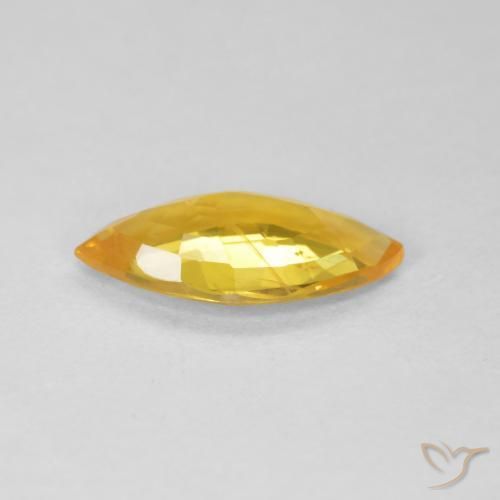 Safira Laranja Dourada Natural 1.79ct, Marquesa, VS-SI