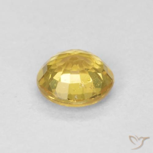 Safira Luz Dourada Natural 0.45ct, Redondo, SI