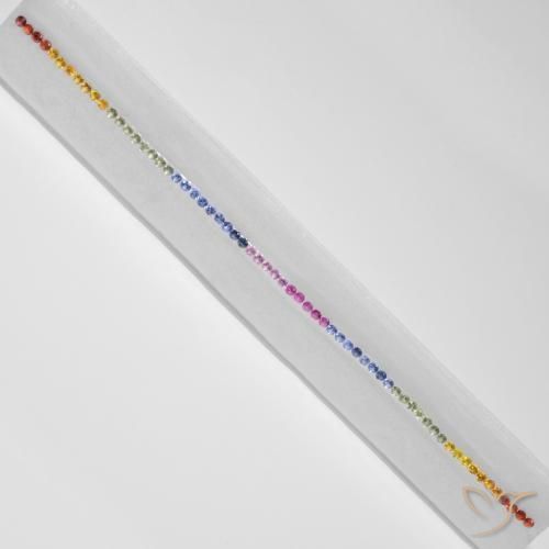 Pedras preciosas de Safira Multicolorido natural de 5.57 ct, Redondo, VS
