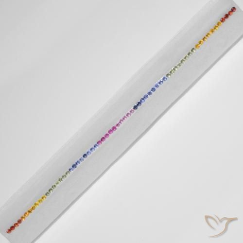Pedras preciosas de Safira Multicolorido natural de 5.57 ct, Redondo, VS