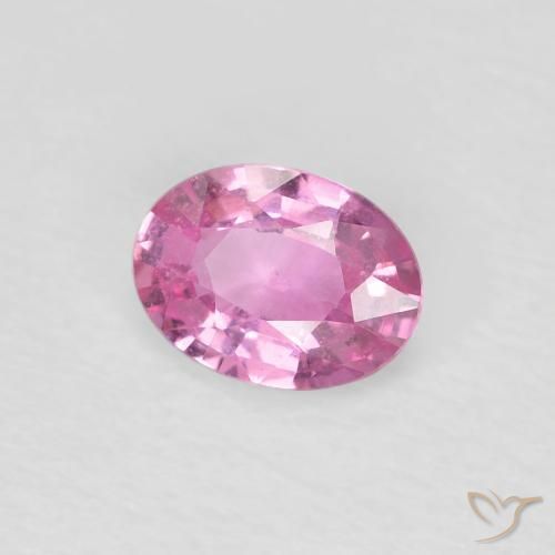 Safira rosa médio Natural 0.62ct, oval, VS