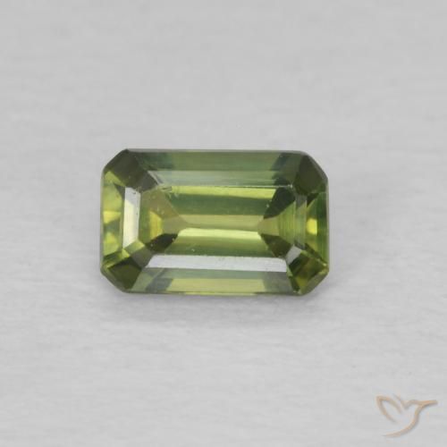 0.43ct Natural Terra Verde Safira, Corte Esmeralda, VS