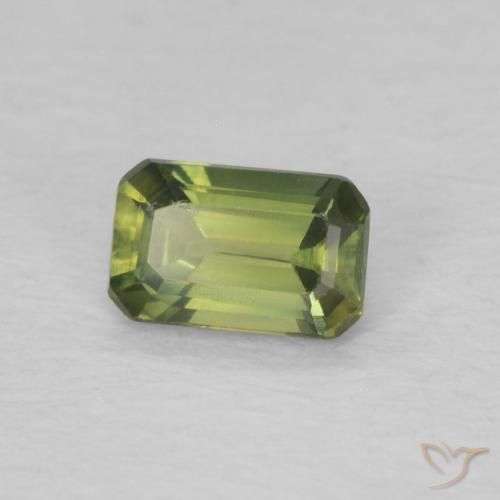 Safira Terra Verde Natural 0.43ct, Corte Octógono / Esmeralda, VS