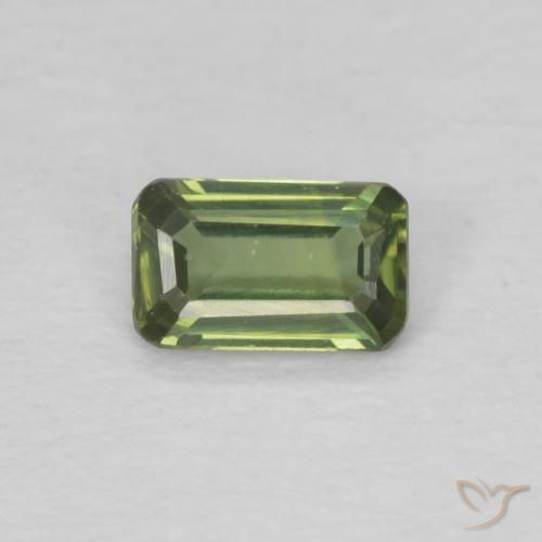 0.37ct Natural verde quente Safira, Corte Esmeralda, VVS-VS