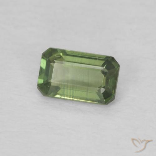 Safira Terra Verde Natural 0.40ct, Corte Octógono / Esmeralda, VVS-VS