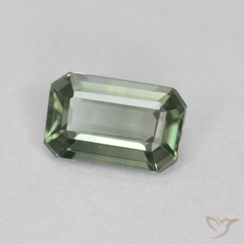 Safira Verde Natural 0.39ct, Corte Octógono / Esmeralda, VVS
