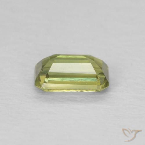 Safira Verde médio Natural 0.45ct, Corte Octógono / Esmeralda, VVS-VS