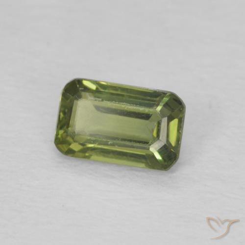 Safira Verde Floresta Claro Natural 0.44ct, Corte Octógono / Esmeralda, VVS-VS