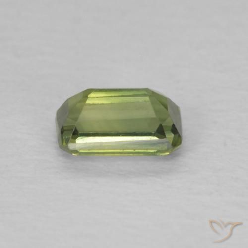 Safira verde escuro Natural 0.48ct, Corte Octógono / Esmeralda, VVS-VS