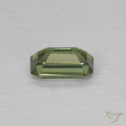 Safira Verde floresta Natural 0.41ct, Corte Octógono / Esmeralda, VVS