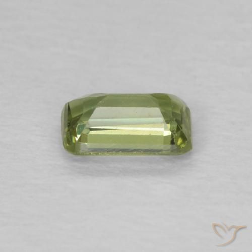 Safira verde quente Natural 0.41ct, Corte Octógono / Esmeralda, VVS