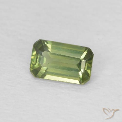 Safira Verde Floresta Claro Natural 0.40ct, Corte Octógono / Esmeralda, VVS-VS