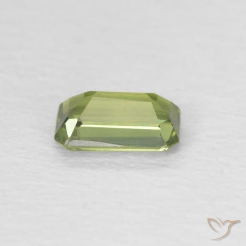 Safira Verde Floresta Claro Natural 0.40ct, Corte Octógono / Esmeralda, VVS-VS