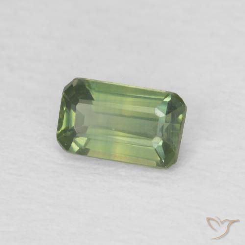 Safira Verde Floresta Claro Natural 0.40ct, Corte Octógono / Esmeralda, VVS-VS