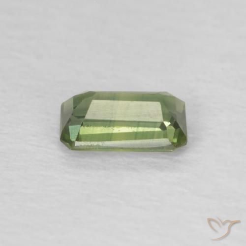 Safira Verde Floresta Claro Natural 0.40ct, Corte Octógono / Esmeralda, VVS-VS