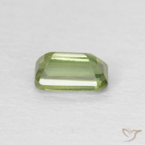 Safira Verde floresta Natural 0.50ct, Corte Octógono / Esmeralda, VVS-VS