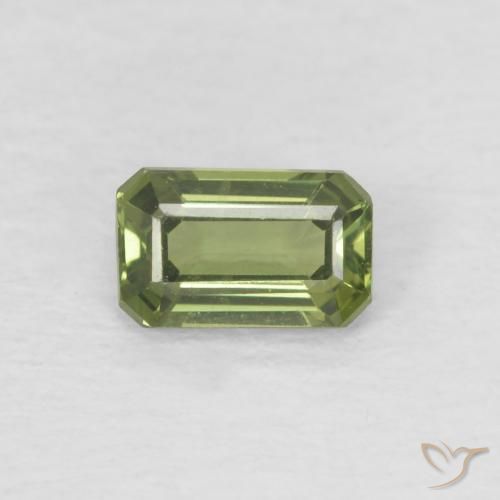 0.42ct Natural verde escuro Safira, Corte Esmeralda, VVS