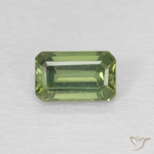 0.48ct Natural Verde médio Safira, Corte Esmeralda, VVS-VS