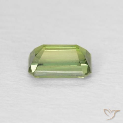 Safira Verde médio Natural 0.48ct, Corte Octógono / Esmeralda, VVS-VS