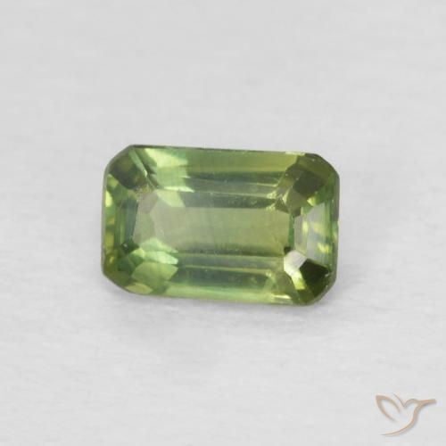 Safira Verde Floresta Claro Natural 0.42ct, Corte Octógono / Esmeralda, VS