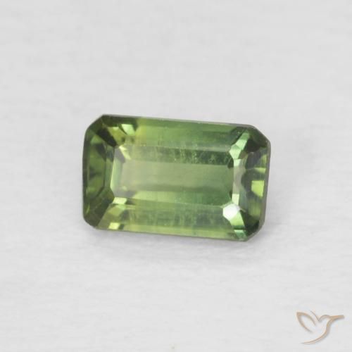 Safira Verde Floresta Claro Natural 0.46ct, Corte Octógono / Esmeralda, VS