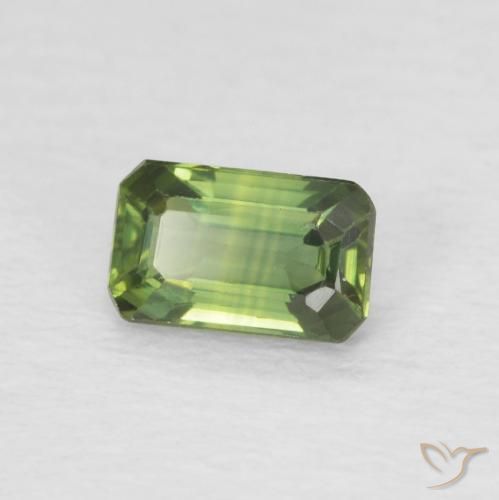 Safira Medium Light Green Natural 0.46ct, Corte Octógono / Esmeralda, VS